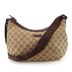 GUCCI Brown Leather Shoulder Bag